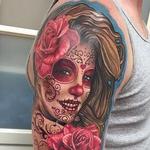 Tattoos - Day of the Dead Tattoo (clients wife) - 117026